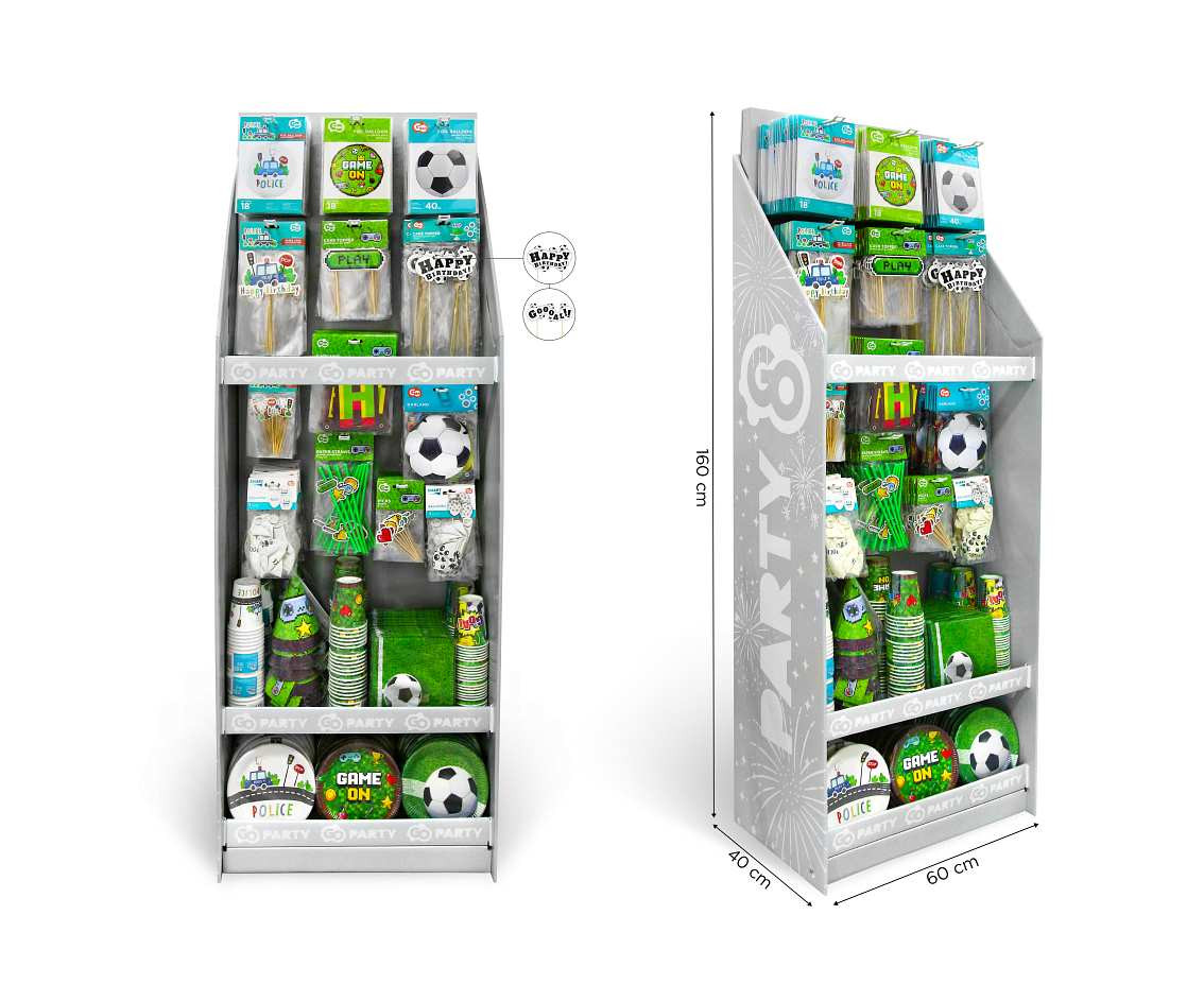 Stand GoParty (shelf with 20 hooks)